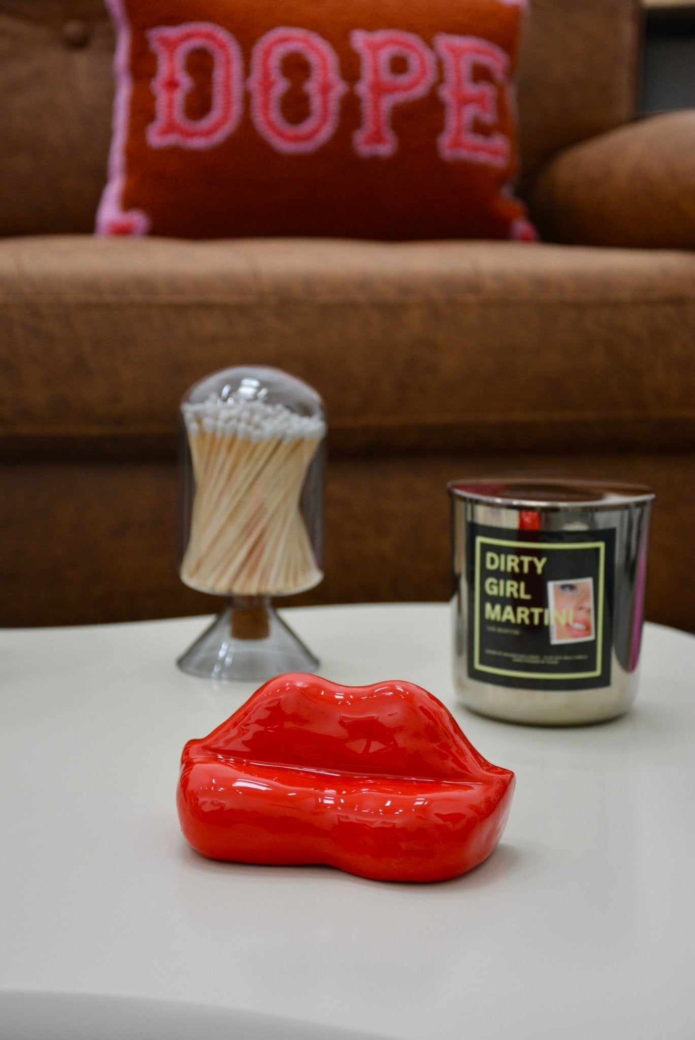 KISS MY A$$ CERAMIC LIPS SOFA - House of Savage