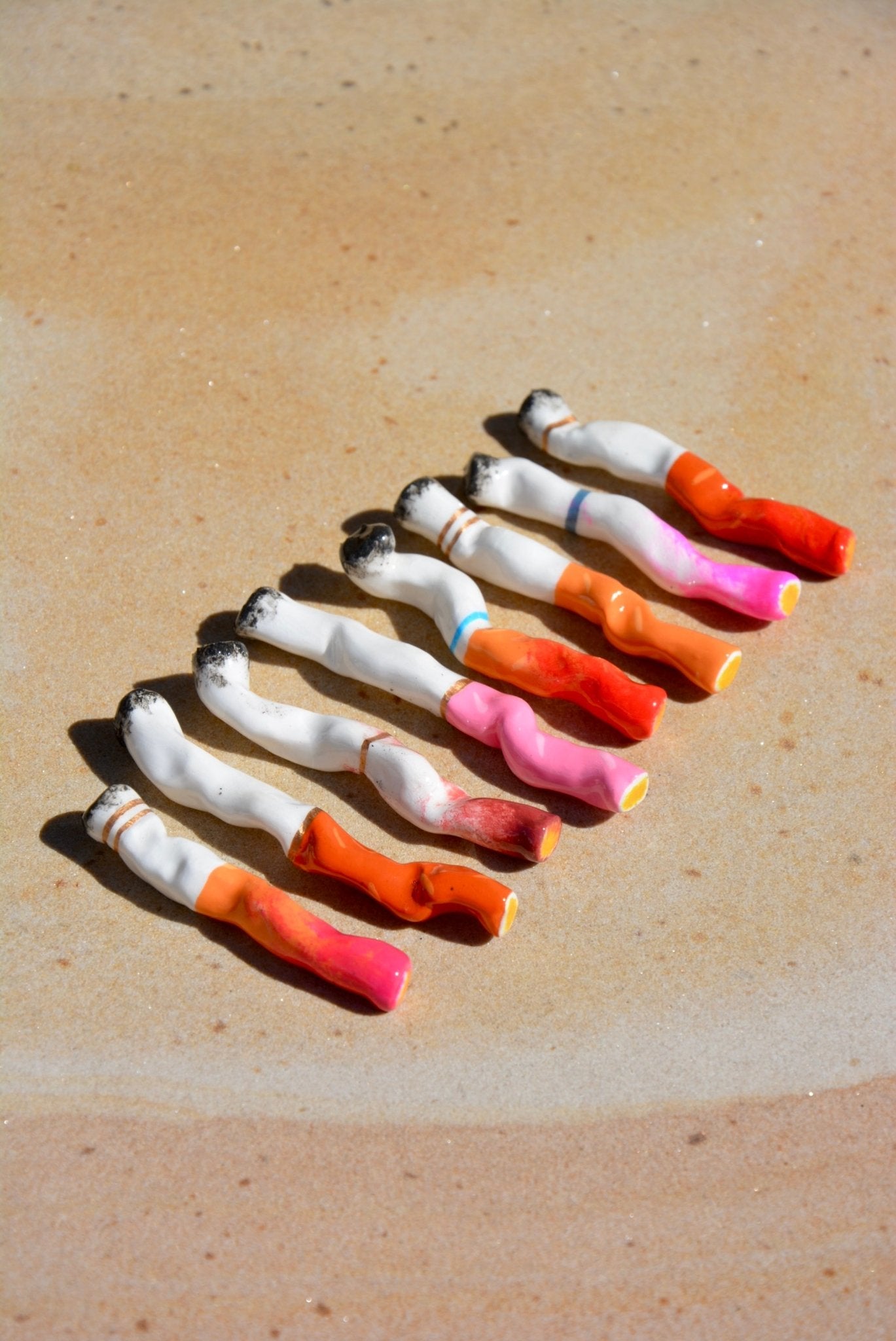 LONG VANITY CERAMIC CIGARETTES - SET OF EIGHT - House of Savage