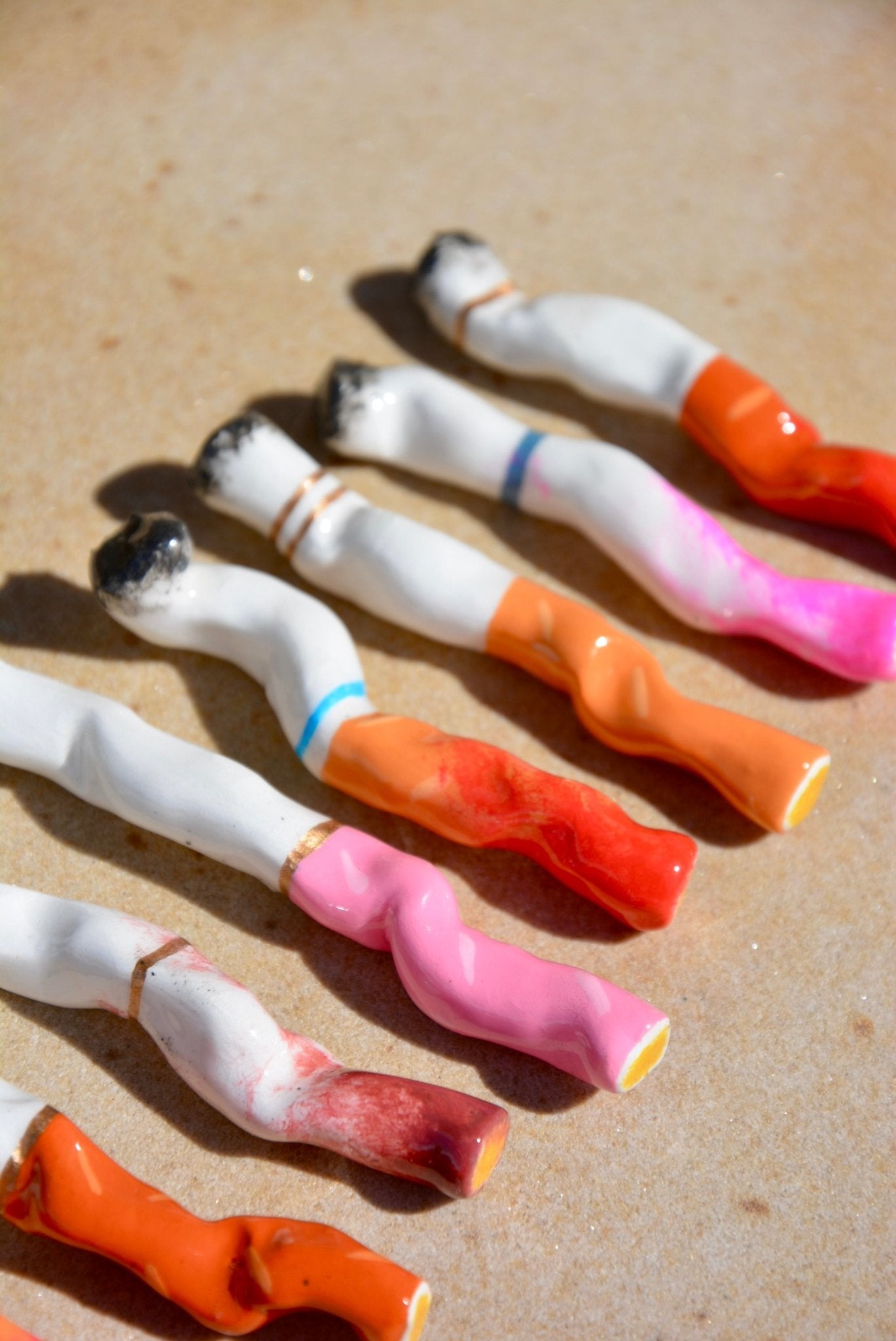 LONG VANITY CERAMIC CIGARETTES - SET OF EIGHT - House of Savage