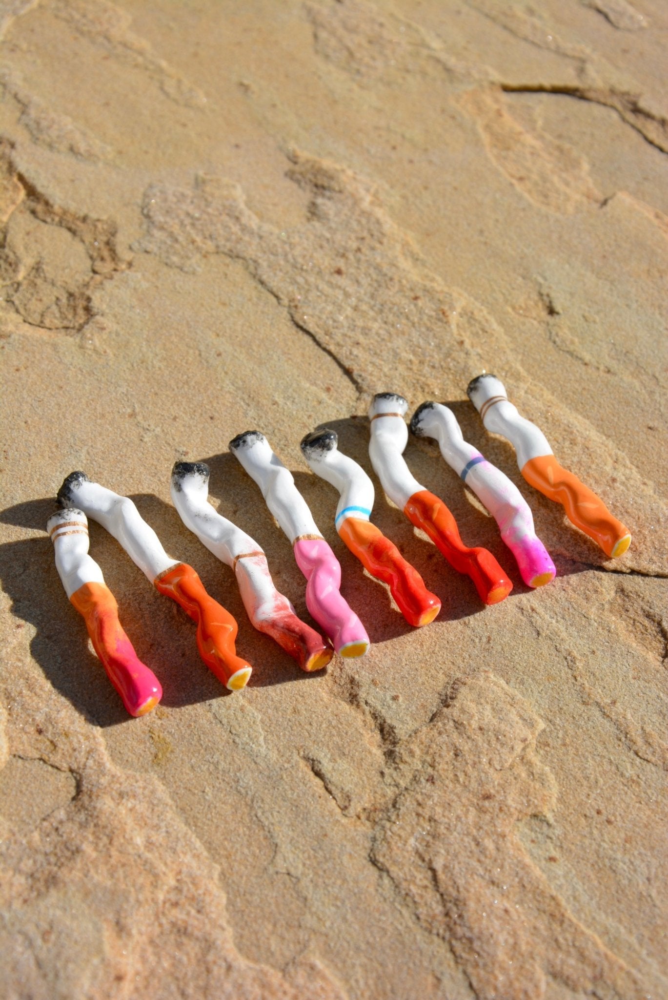 LONG VANITY CERAMIC CIGARETTES - SET OF EIGHT - House of Savage
