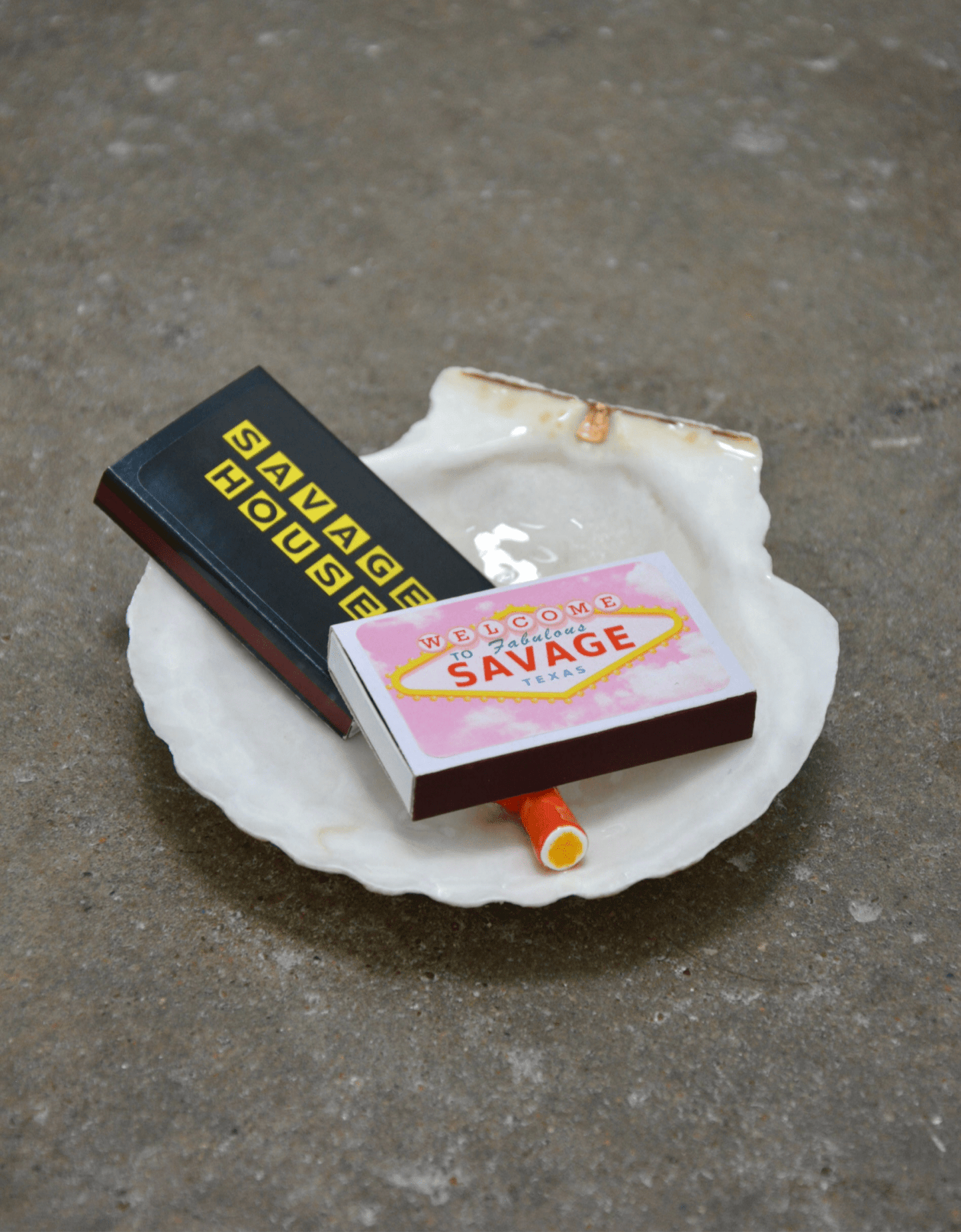 MATCH MADE IN SHELL ASHTRAY - House of Savage