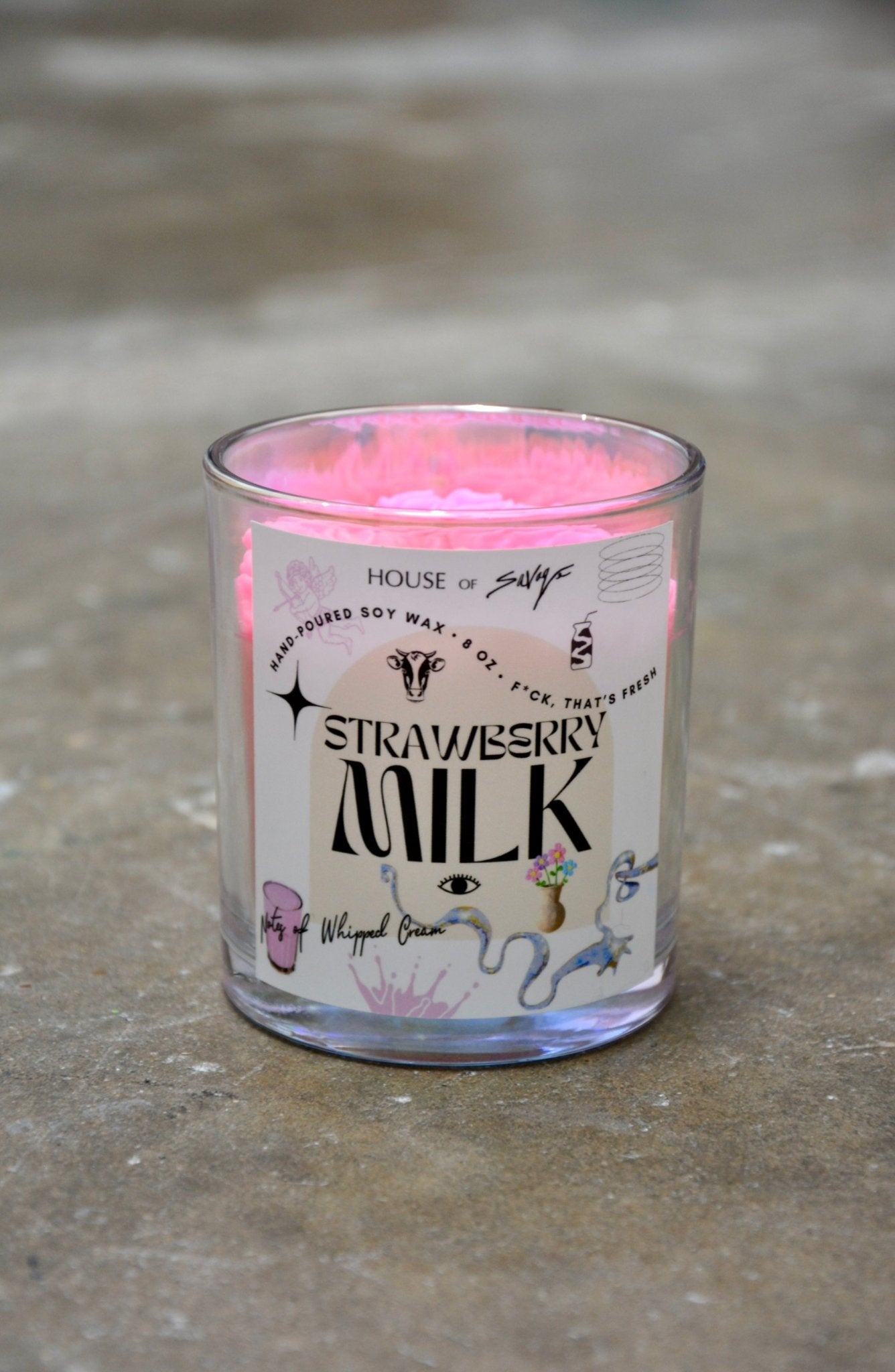 STRAWBERRY MILK CANDLE - House of Savage