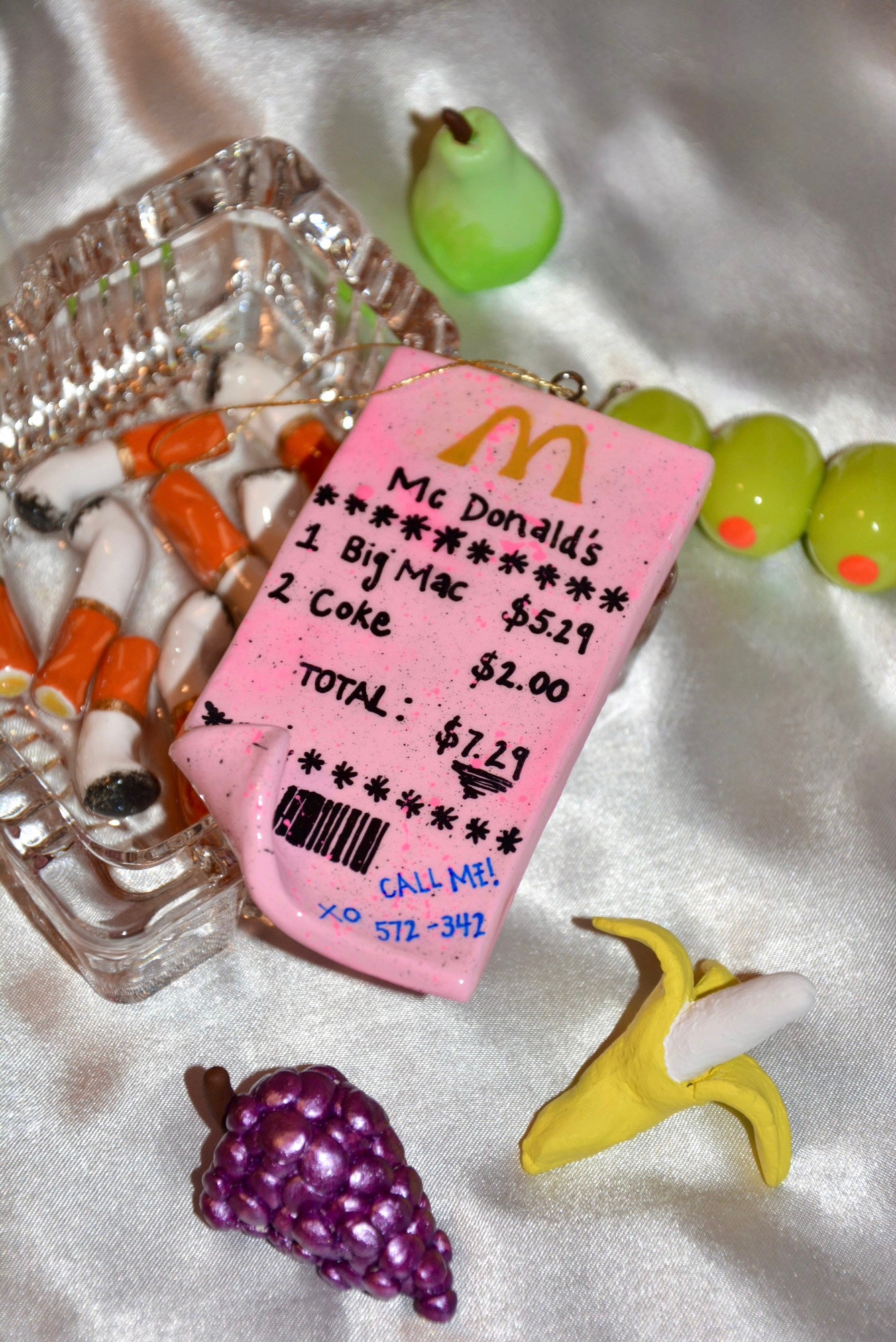 CERAMIC MICKEY D’S “RECEIPT” ORNAMENT