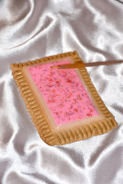 CERAMIC STRAWBERRY POP-TART INCENSE HOLDER