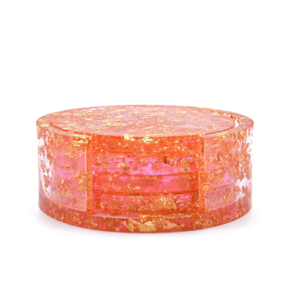 PINK GOLD LEAF COASTER SET