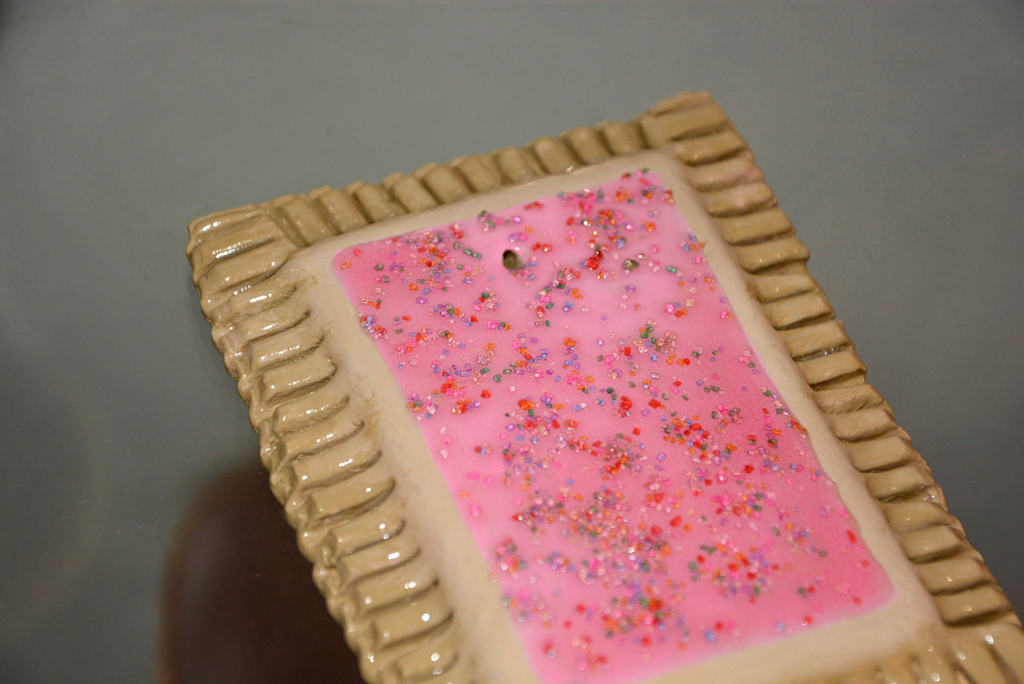 CERAMIC STRAWBERRY POP-TART INCENSE HOLDER