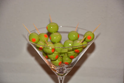 CERAMIC PIMENTO OLIVES - SET OF THREE