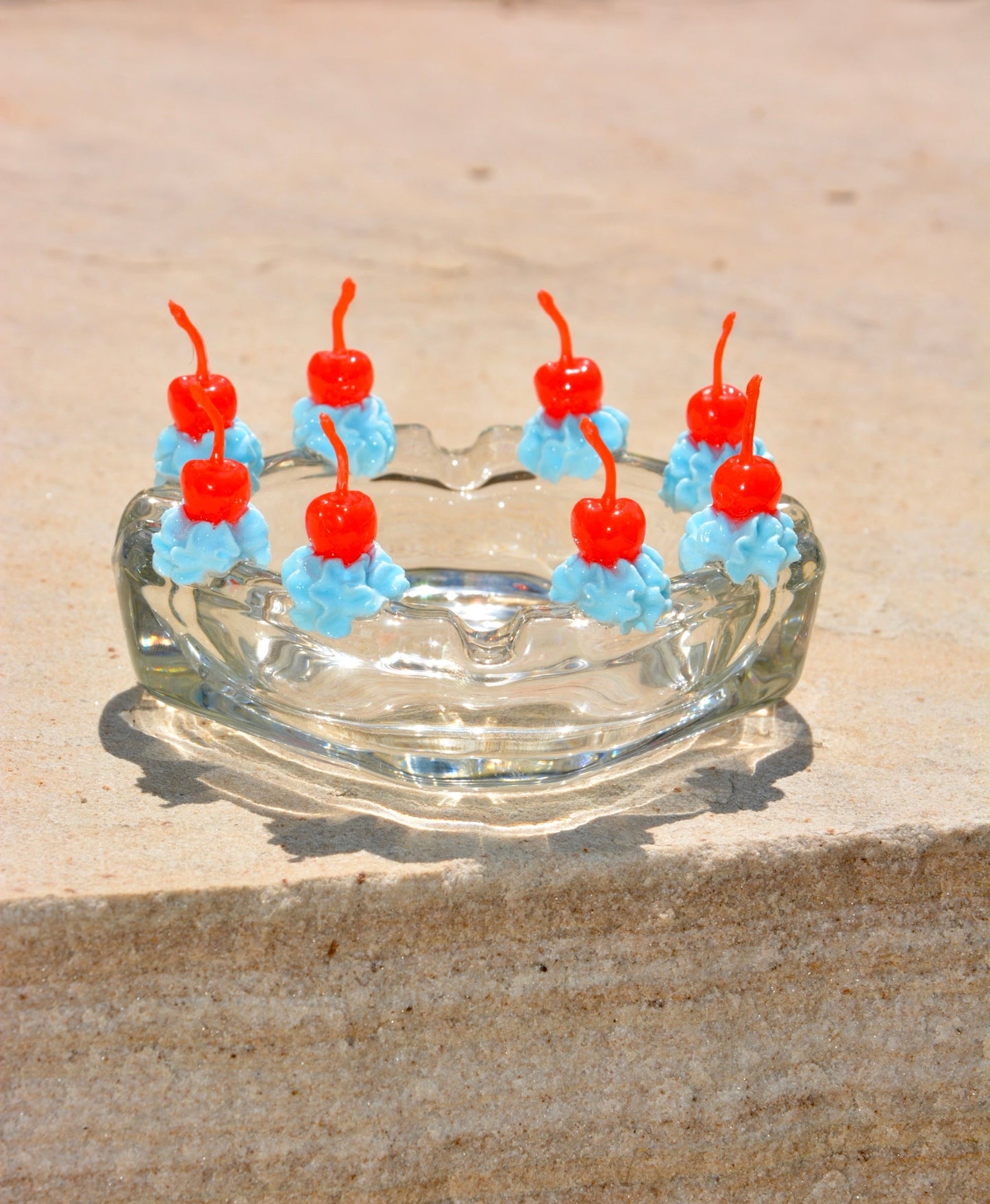 BLUE ICING CHERRY ASHTRAY