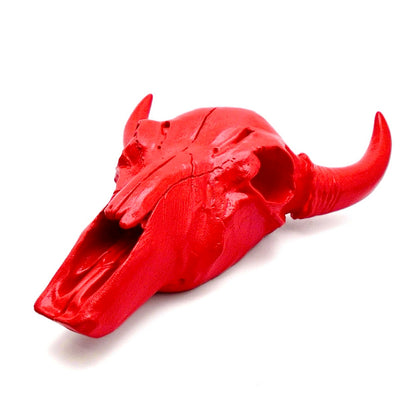 SAVAGE CHERRY RED COW SKULL