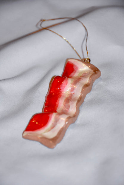 CERAMIC BACON ORNAMENT