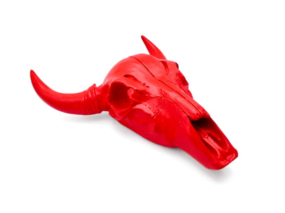 SAVAGE CHERRY RED COW SKULL