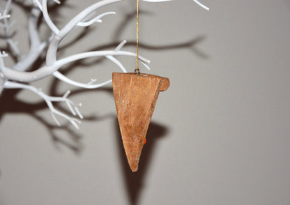 CERAMIC PEPPERONI PIZZA SLICE ORNAMENT