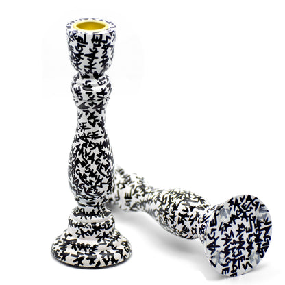 SAVAGE GRAFFITI CANDLESTICK HOLDER