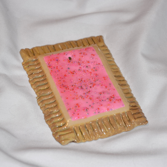 CERAMIC STRAWBERRY POP-TART INCENSE HOLDER