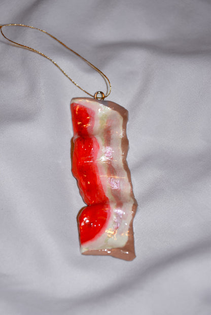 CERAMIC BACON ORNAMENT