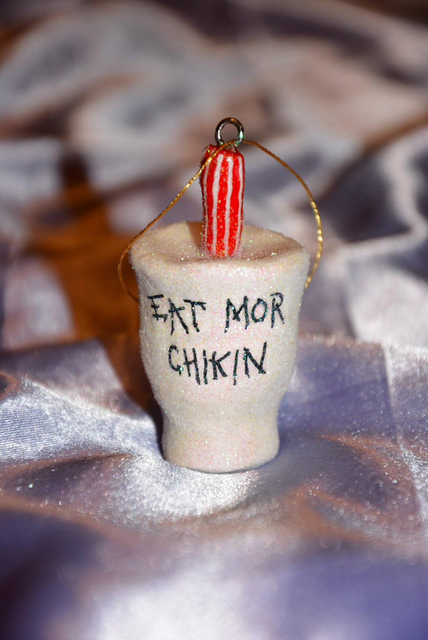 CERAMIC CHICK-FIL-A CUP ORNAMENT