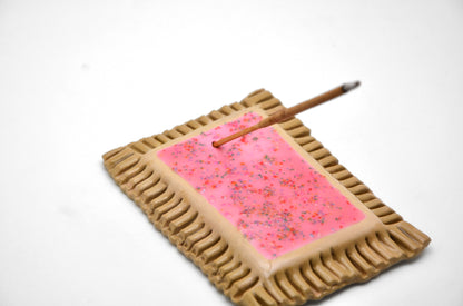 CERAMIC STRAWBERRY POP-TART INCENSE HOLDER