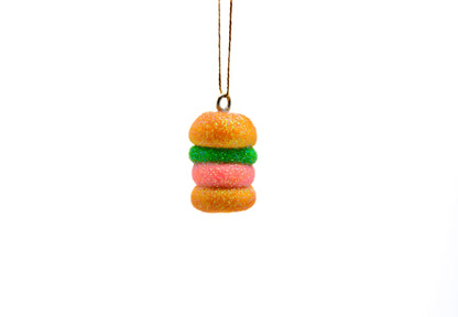 mini CERAMIC GUMMY BURGER ORNAMENT