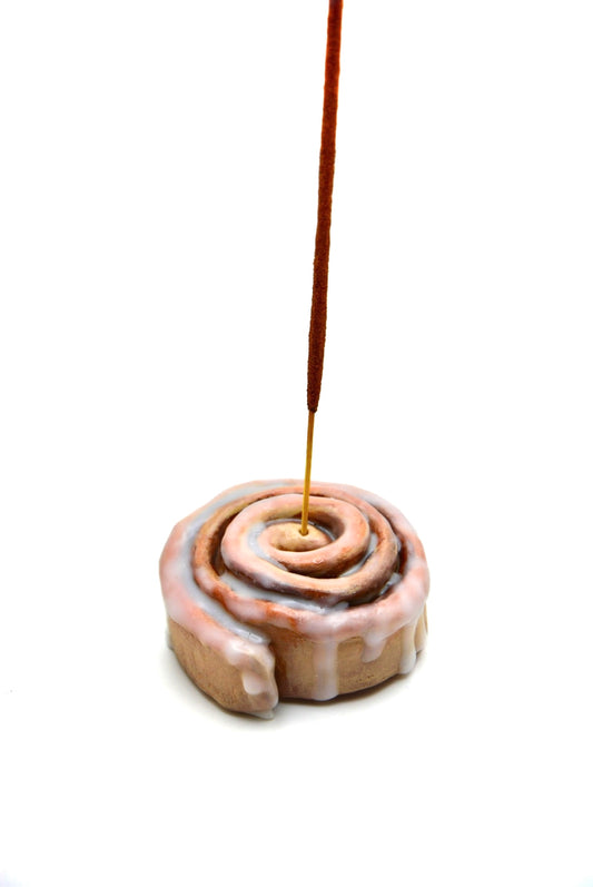 CERAMIC CINNAMON BUN INCENSE HOLDER