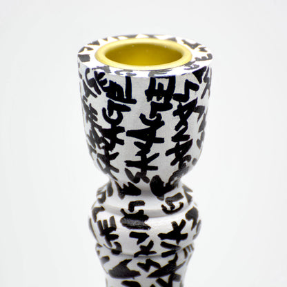 SAVAGE GRAFFITI CANDLESTICK HOLDER