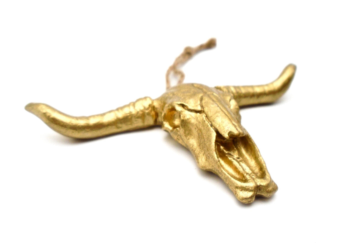 METALLIC GOLD SKULL ORNAMENT