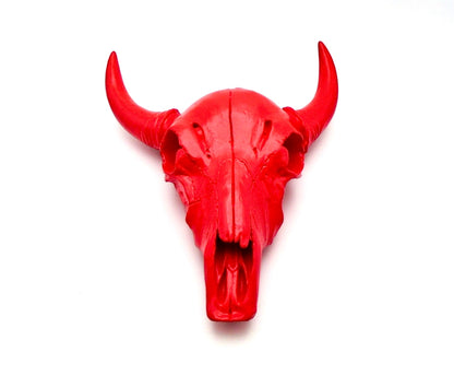 SAVAGE CHERRY RED COW SKULL