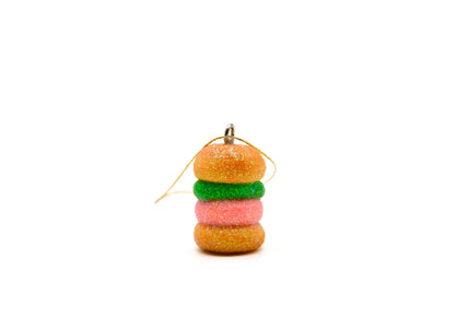 mini CERAMIC GUMMY BURGER ORNAMENT