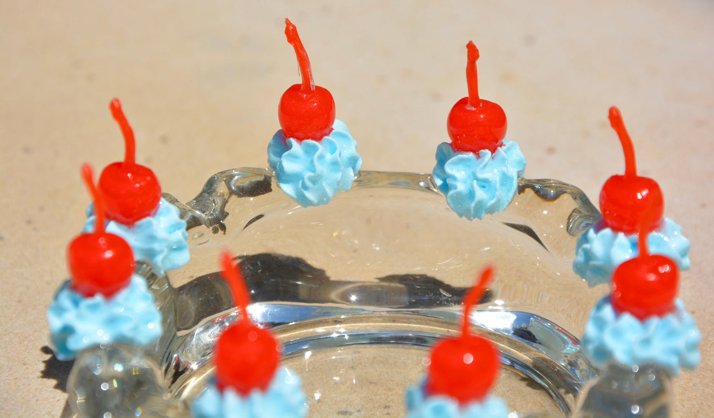 BLUE ICING CHERRY ASHTRAY