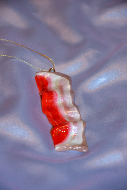 CERAMIC BACON ORNAMENT