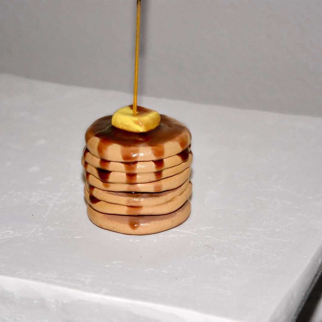 CERAMIC PANCAKE STACK INCENSE HOLDER