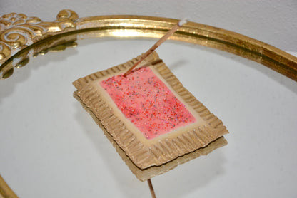 CERAMIC STRAWBERRY POP-TART INCENSE HOLDER