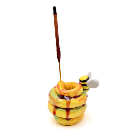 CERAMIC BEEHIVE INCENSE HOLDER