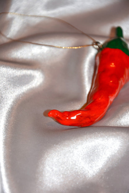 CERAMIC CHILI PEPPER ORNAMENT