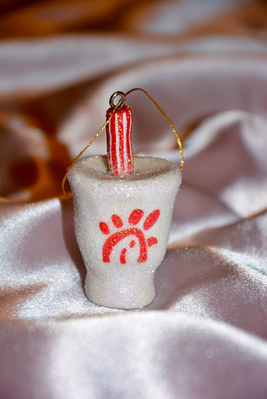 CERAMIC CHICK-FIL-A CUP ORNAMENT