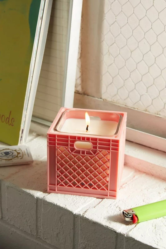 PINK MILK CRATE CANDLE