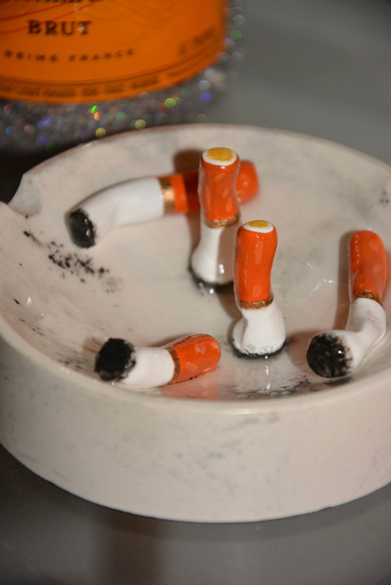 ashtray and cigarette SMOKY AFFAIR ASHTRAY ashtray and cigarette SMOKY AFFAIR ASHTRAY
