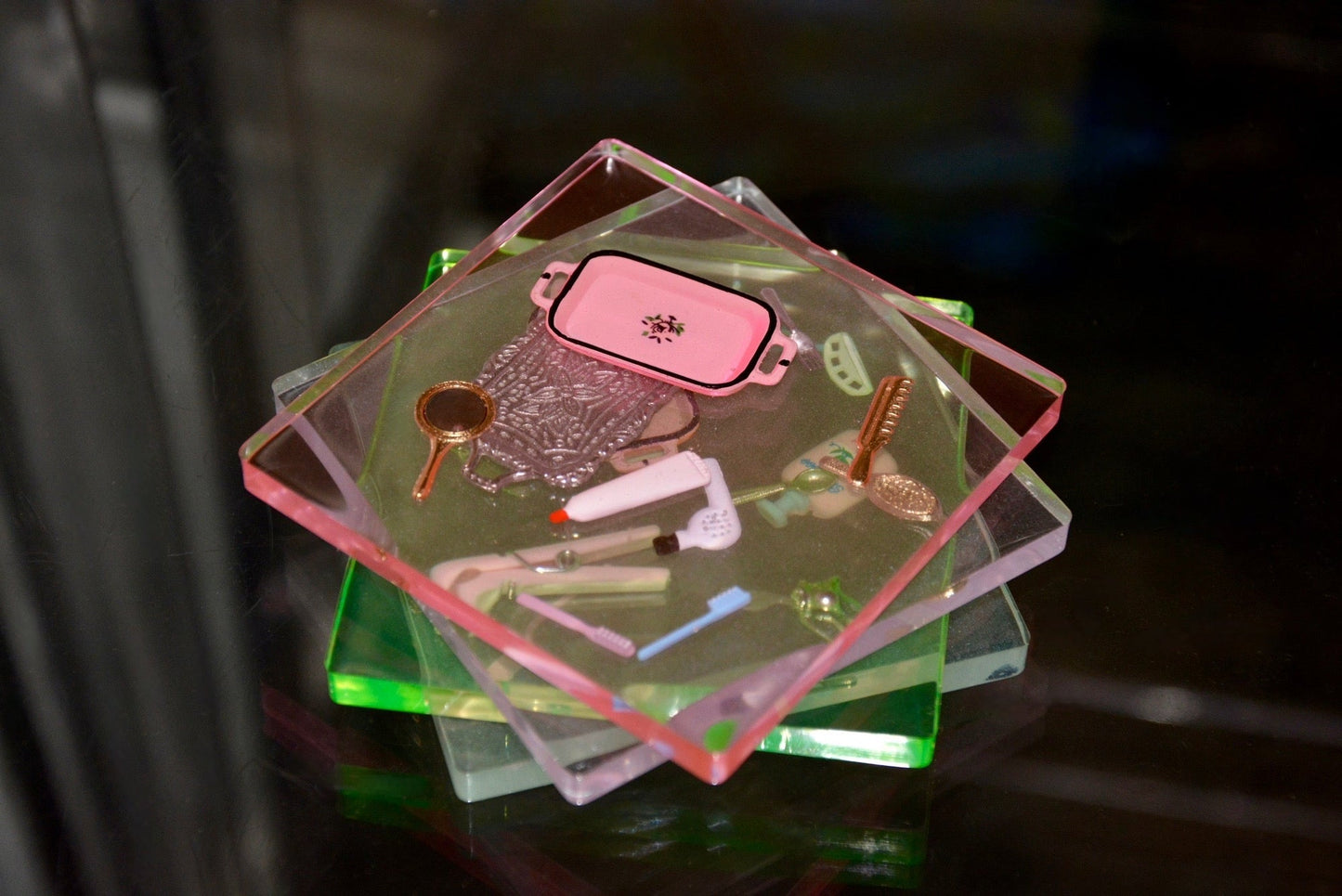 ACRYLIC TINTED DOLLHOUSE COASTER SET - House of Savage