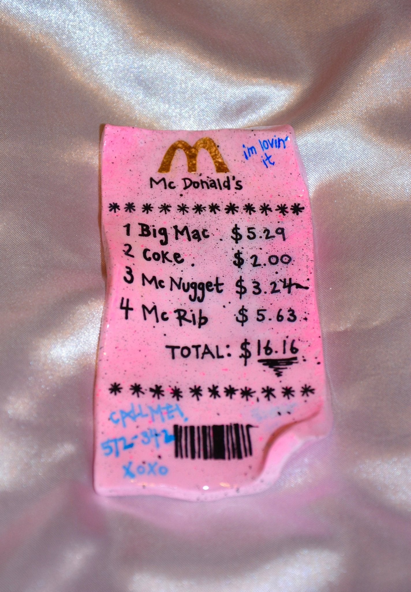 CERAMIC MICKEY D’S “RECEIPT” - House of Savage