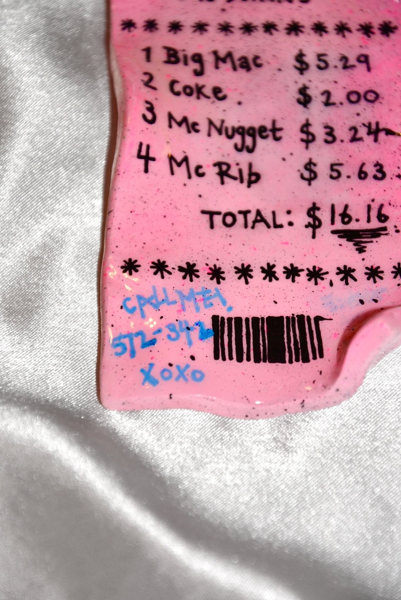 CERAMIC MICKEY D’S “RECEIPT” - House of Savage