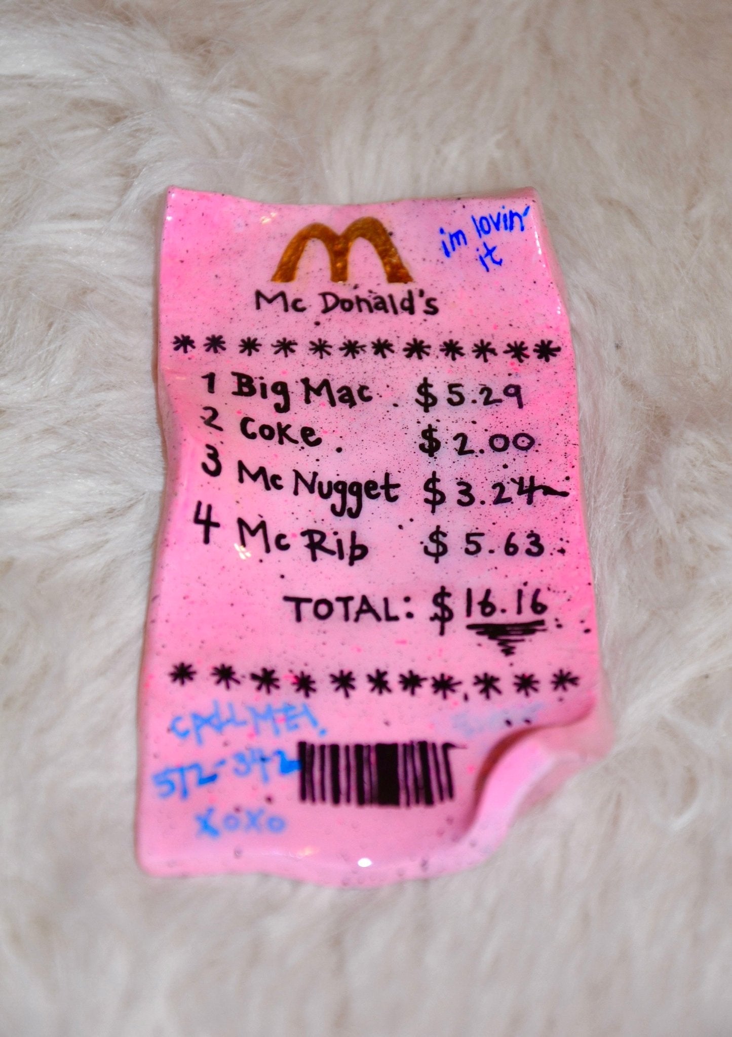 CERAMIC MICKEY D’S “RECEIPT” - House of Savage