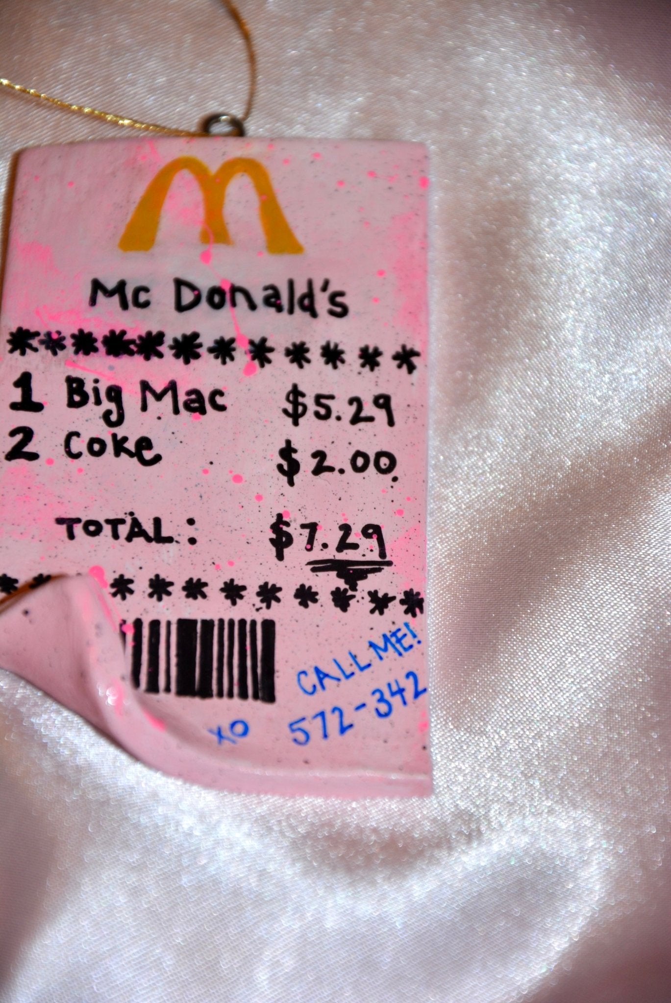 CERAMIC MICKEY D’S “RECEIPT” ORNAMENT - House of Savage