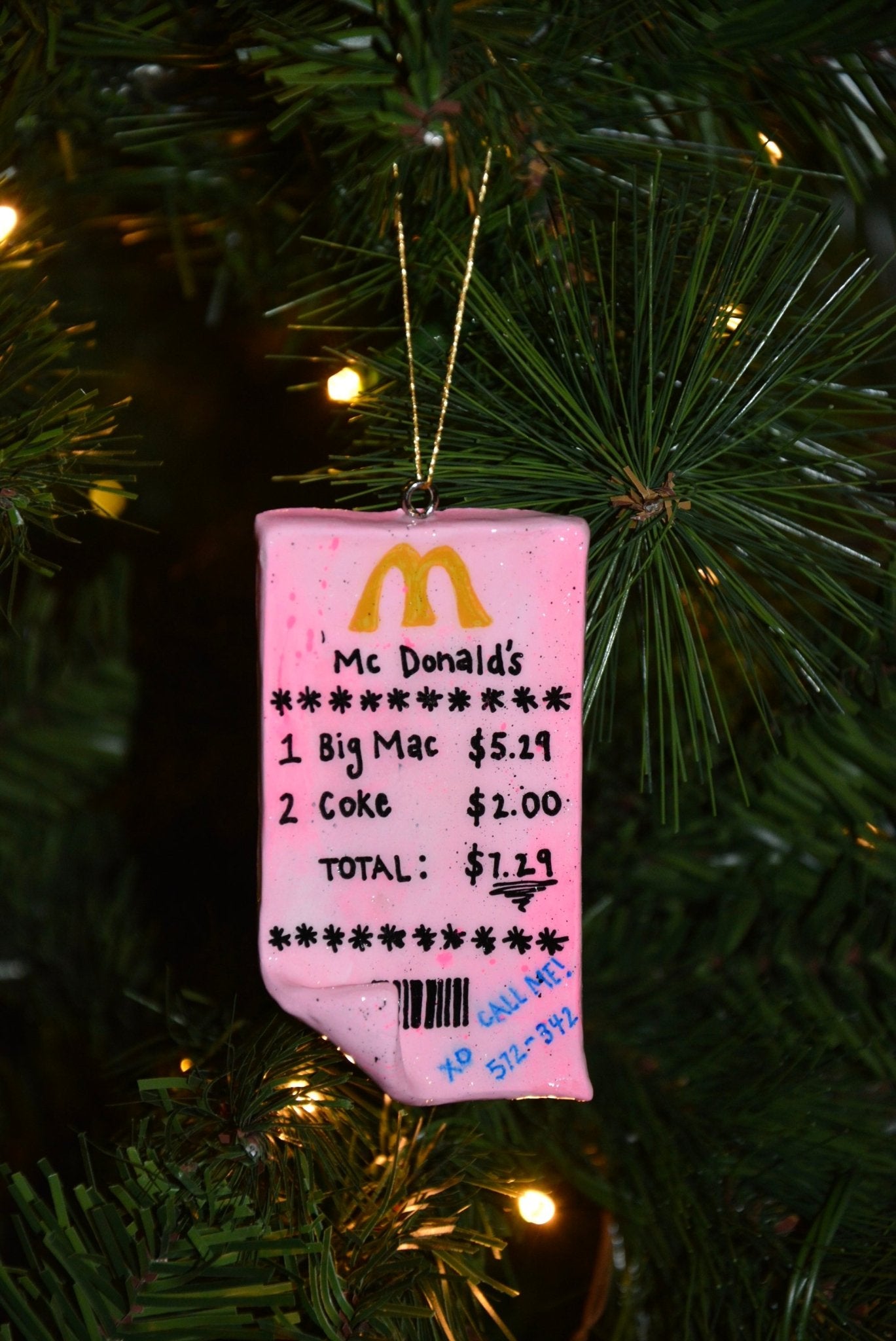 CERAMIC MICKEY D’S “RECEIPT” ORNAMENT - House of Savage