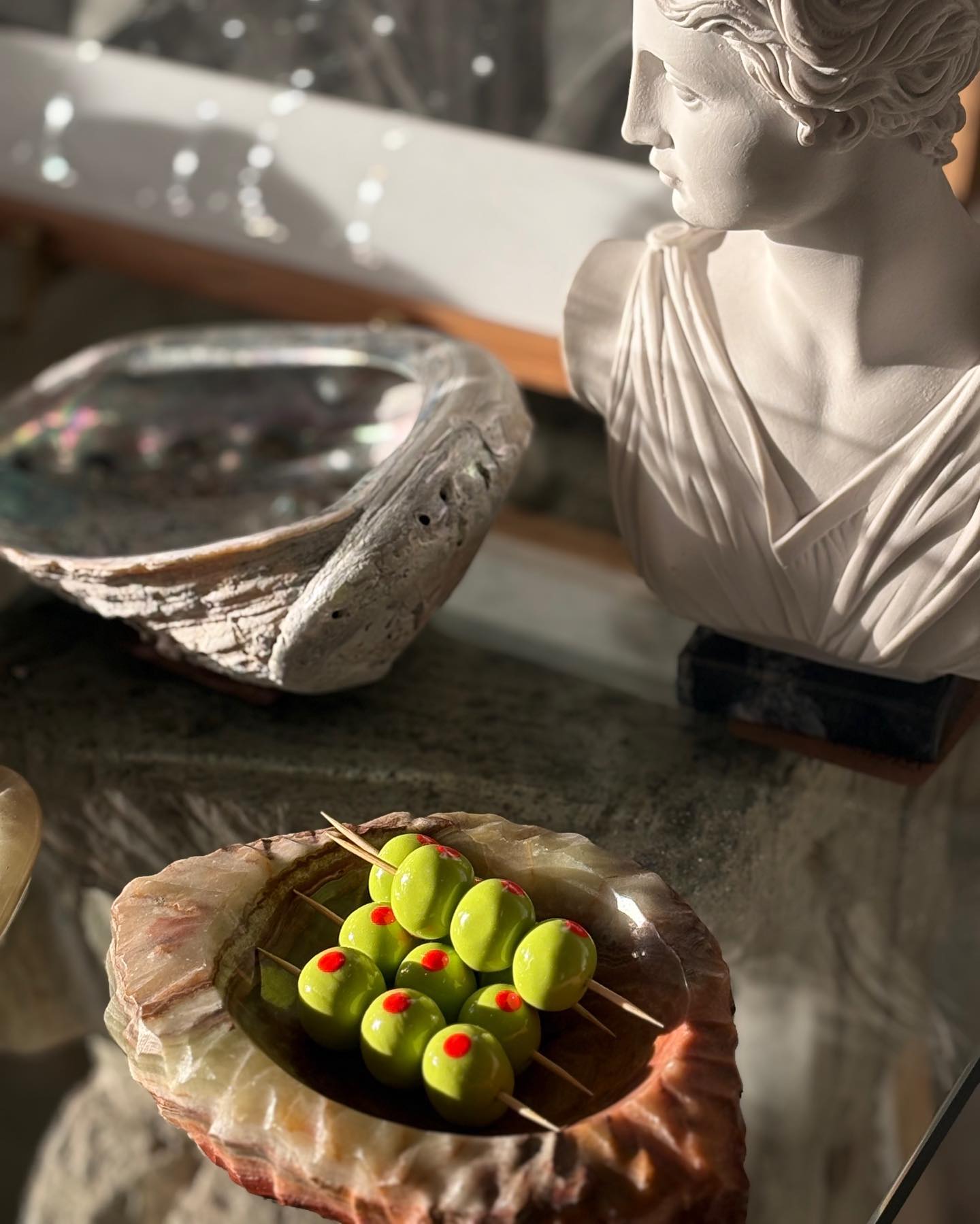 CERAMIC PIMENTO OLIVES - SET OF THREE - House of Savage