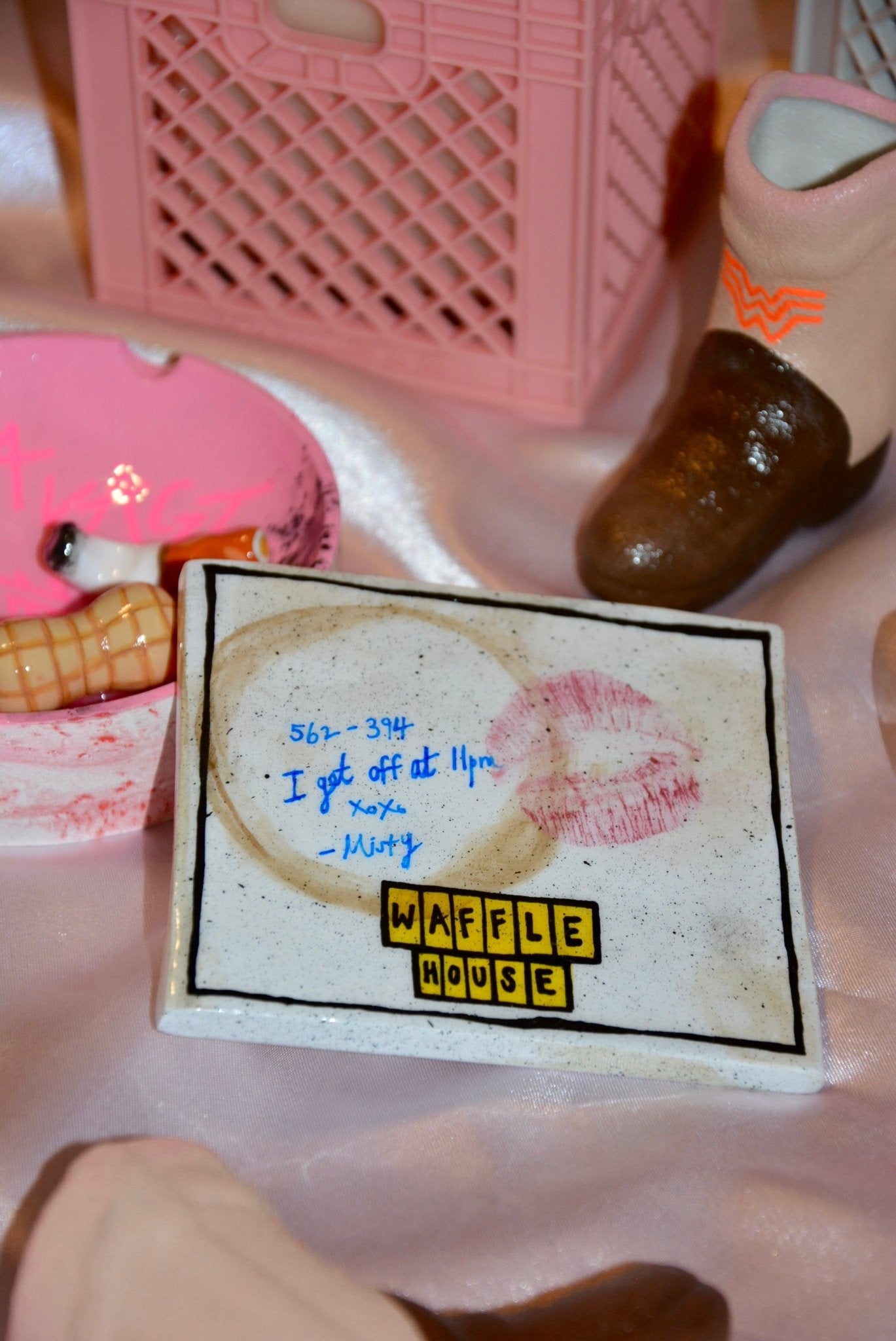 CERAMIC WAFFLE HOUSE “NAPKIN” COASTER - House of Savage