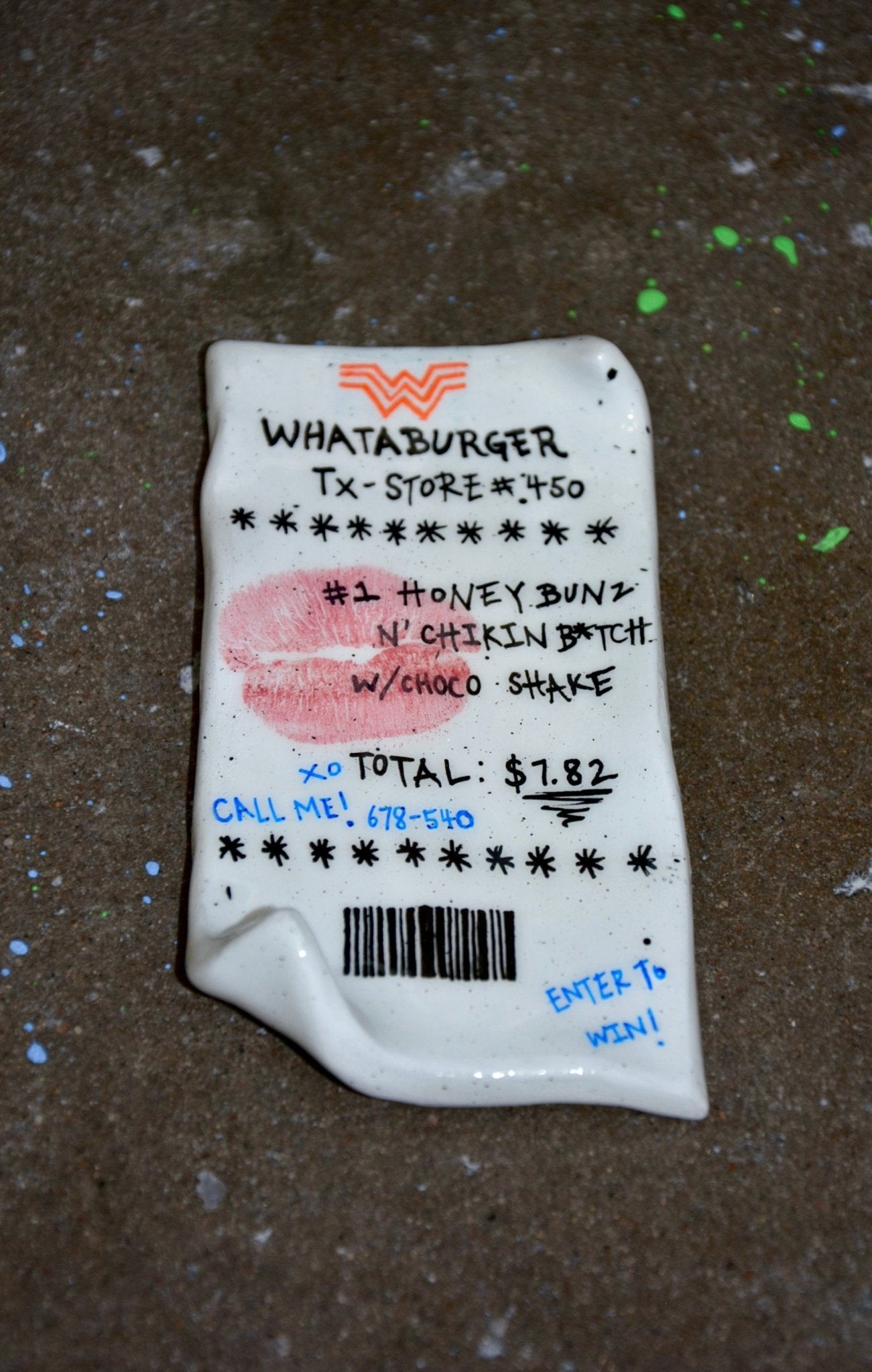 CERAMIC WHATA B “RECEIPT” - House of Savage