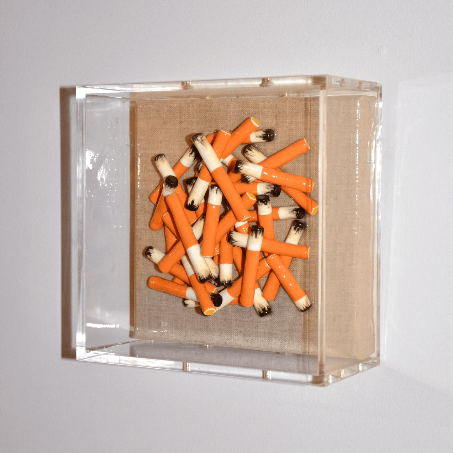 helmut lang cigarette case clear CORNER PRINTING Hardware attached to back for wall hanging This piece is handcrafted and therefore may not be an exact replica of the picture Saint Laurent Custom Cigarette Case