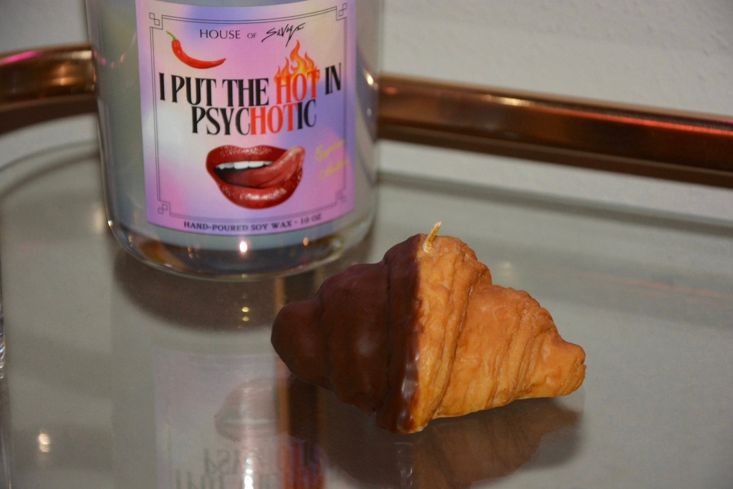 CHOCOLATE - DIPPED CROISSANT CANDLE - House of Savage