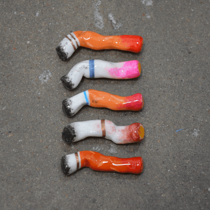 LIPSTICK STAINED CERAMIC CIGARETTES - SET OF FIVE - House of Savage