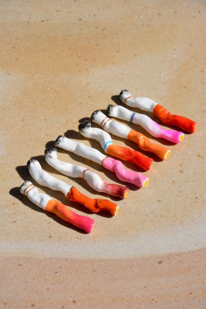 LONG VANITY CERAMIC CIGARETTES - SET OF EIGHT - House of Savage