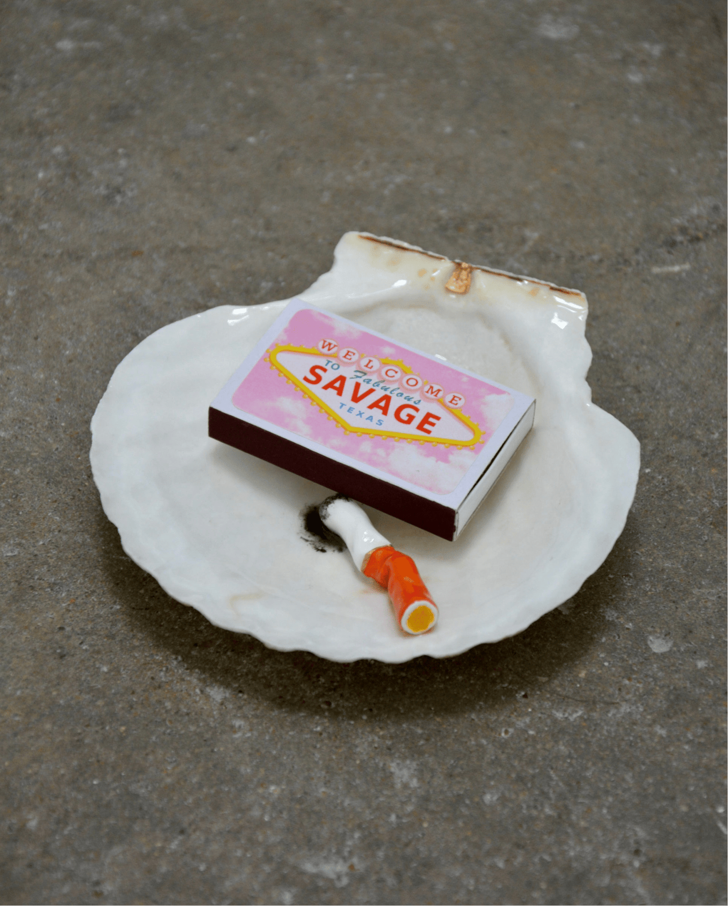 MATCH MADE IN SHELL ASHTRAY - House of Savage